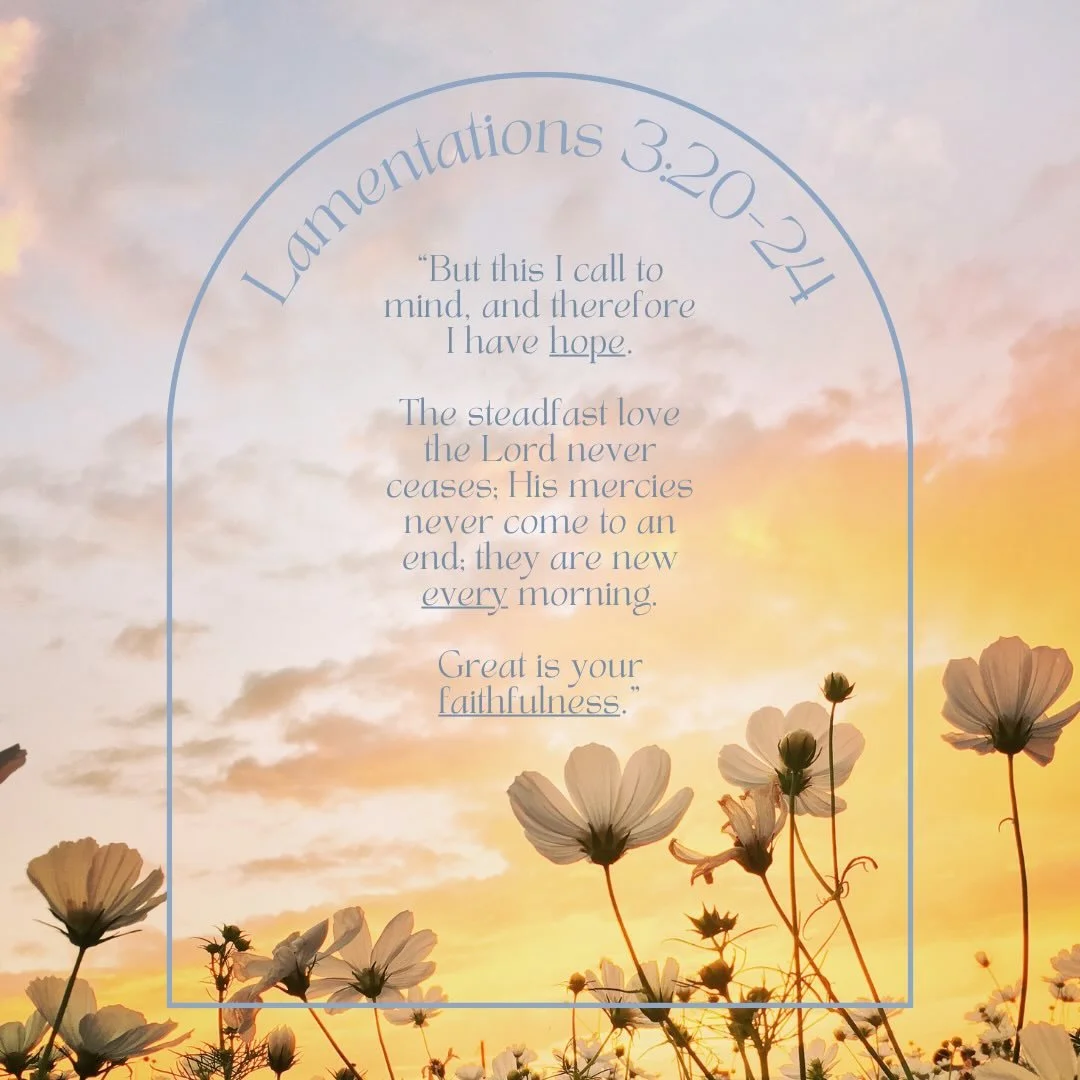 A reminder to start your week with. 

Grief can be consuming.

The weight of your loss can cloud out the light, but there is hope in His promises.

Don&rsquo;t ever forget, &ldquo;Jesus wept.&rdquo; John 11:35

God is with you through your suffering.