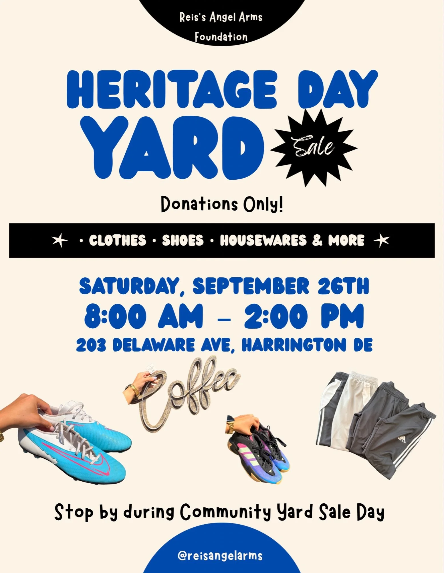 ❗️UPDATE 

Heritage Day is cancelled so we are moving our yard sale fundraiser to Community Yard Sale Day on September 26th!

We are hosting a Yard Sale on Community Yard Sale Day! All sales will be donation only. You name your price 😉

Come browse,