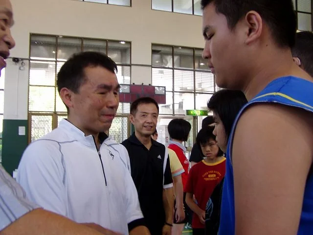 Takei at a blind tennis demonstration in Taiwan, 2008. Photo courtesy of Ayako Matsui