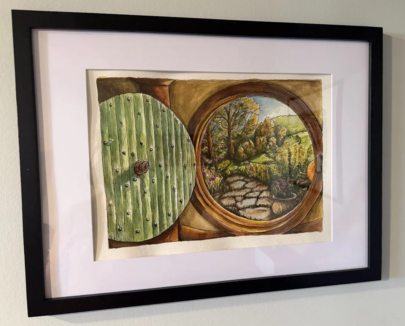 A view from Bilbo's front door.