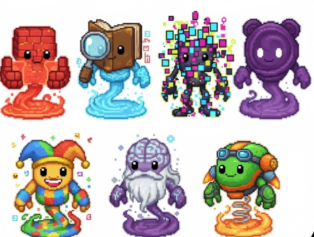 golem sprites for the virtual terrarium