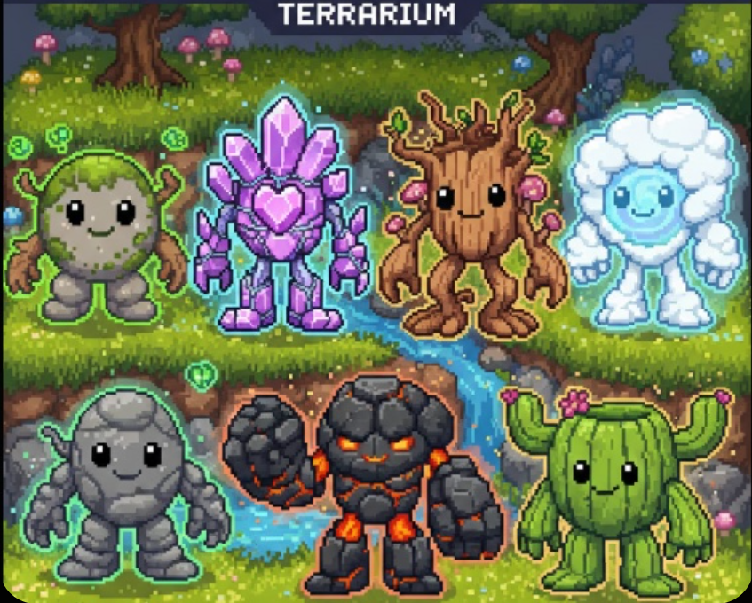 golem sprites for the virtual terrarium