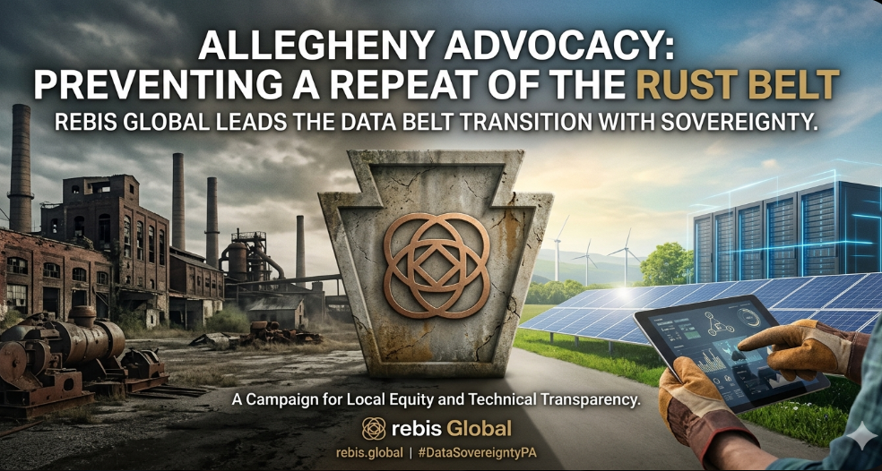 A digital composite image showcasing a contrast between industrial pollution on the left and renewable energy sources like solar panels and wind turbines on the right, highlighting environmental advocacy.