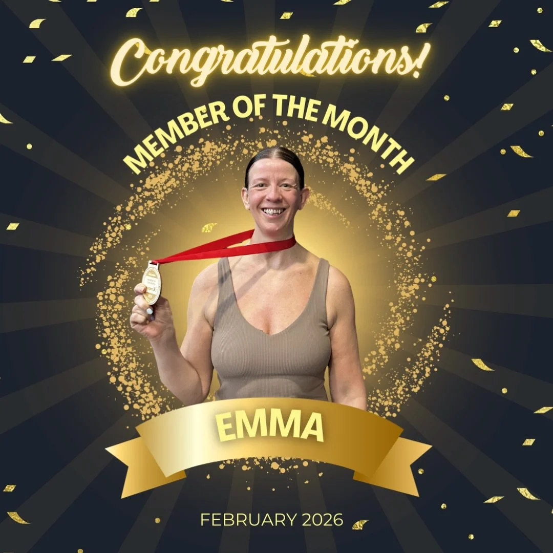 MEMBER OF THE MONTH - FEBRUARY 2026

Congratulations to Emma for her consistency in the gym, encouraging others and showing up everyday with a smile!
Emma has put herself outside her comfort zone by doing the Hyrox Simulation and the Jersey CrossFit 