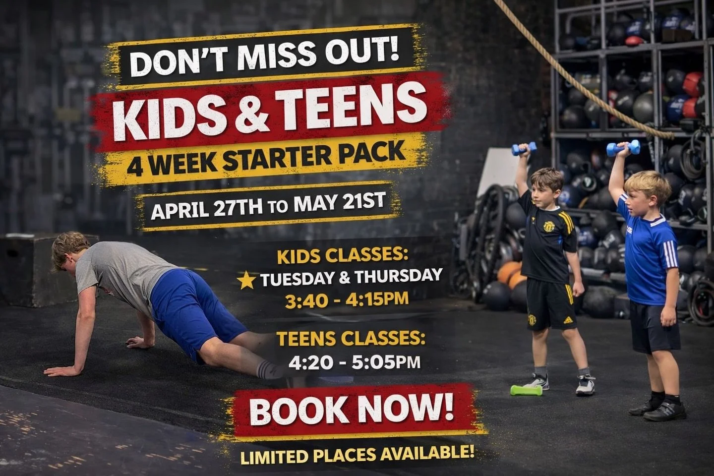 CROSSFIT TEENS &amp; KIDS! 🙌🏻

The CrossFit Teens (12-16) 4 -Week Starter Pack is a coach-led, small group program designed to introduce teens to fitness in a safe, fun, and supportive environment. Over 4 weeks, they&rsquo;ll build strength, coordi