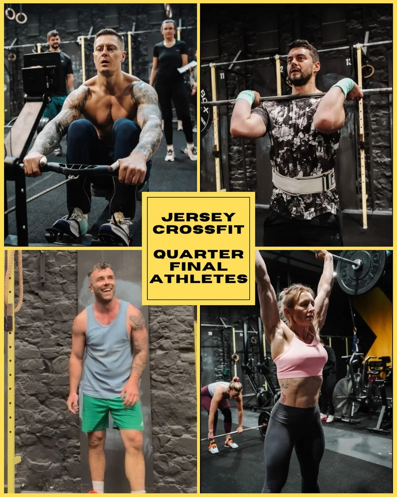 🚨🔥 QUARTERFINAL ALERT! 🔥🚨

Massive shoutout to Joe, Luke, Neal, and Katie, our unstoppable quarterfinalists! 🏆 These legends crushed every CrossFit workout thrown their way, leaving it all on the floor and showing exactly what it means to push l
