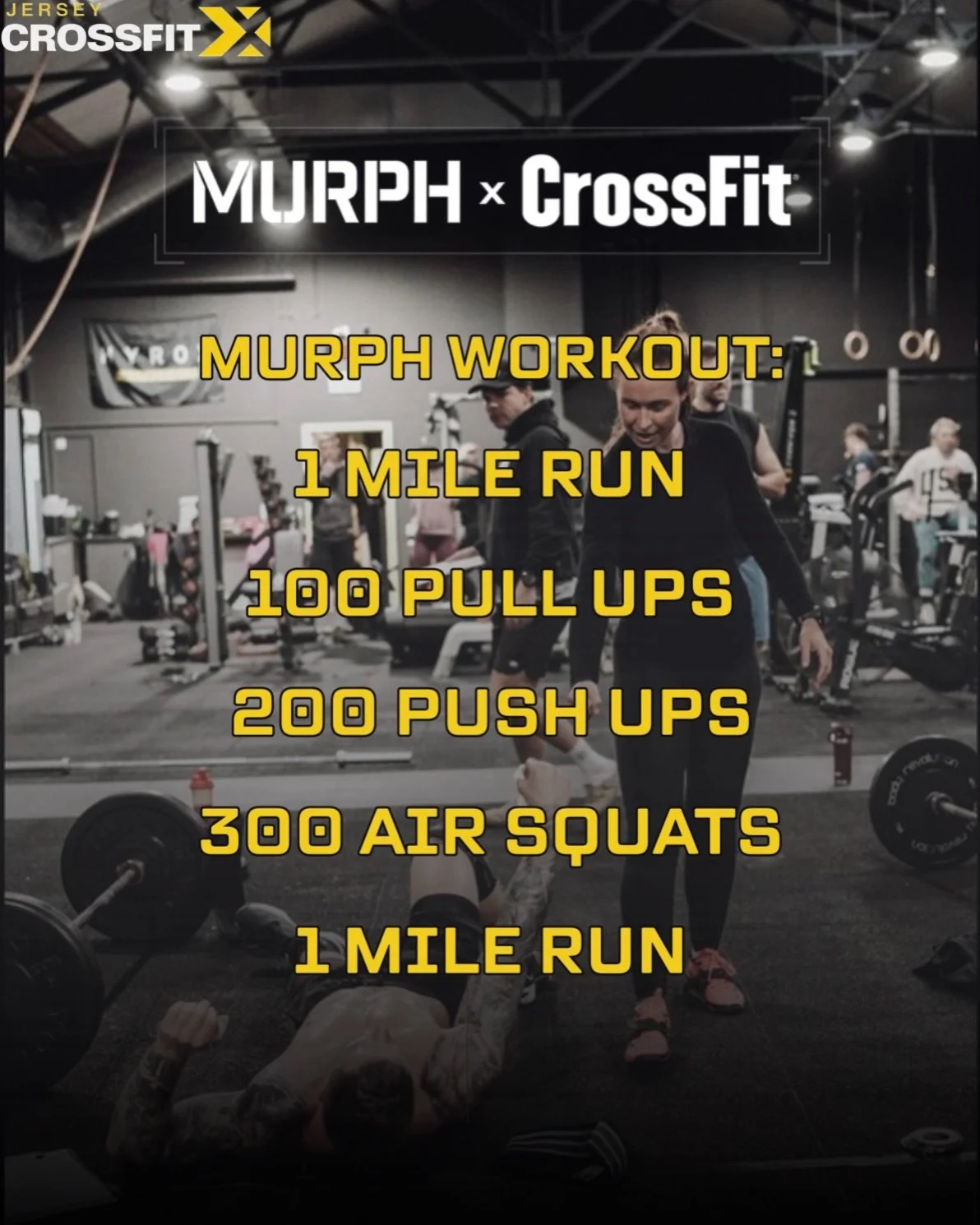 This Monday at 8:30am! Come ready to sweat, suffer a little, and honor the meaning behind the workout. ❤️🤍💙

&ldquo;Murph&rdquo; is one of CrossFit&rsquo;s most well known Hero WODs, dedicated to Lt. Michael Murphy.

The workout:
🏃 1 mile run
💪 1