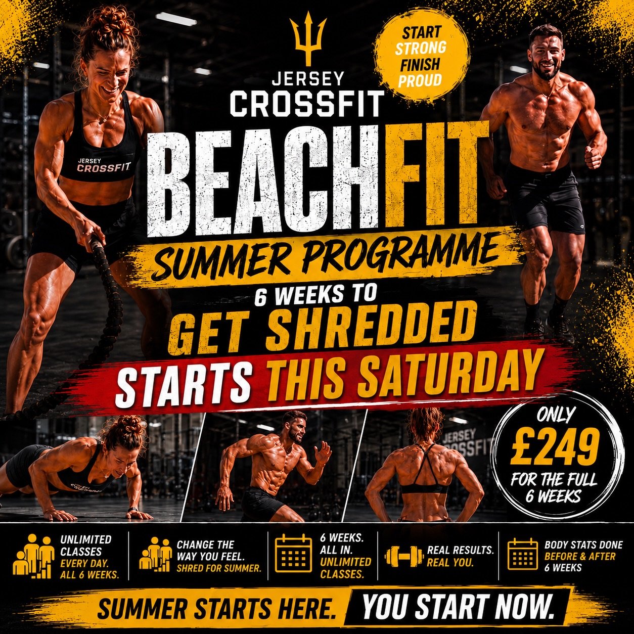 ☀️ BEACHFIT STARTS THIS SATURDAY ☀️

6 weeks. Unlimited classes. Real results.

If you want to lose body fat, improve your fitness, build confidence and feel your best this summer, now&rsquo;s your chance.

🔥 Unlimited classes for 6 weeks
🔥 Body st