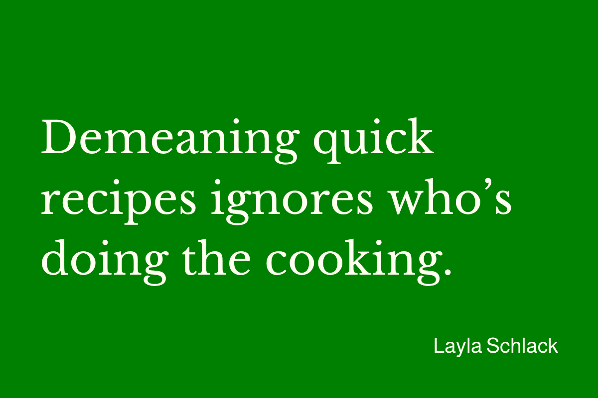 Defending the 30-Minute Meal