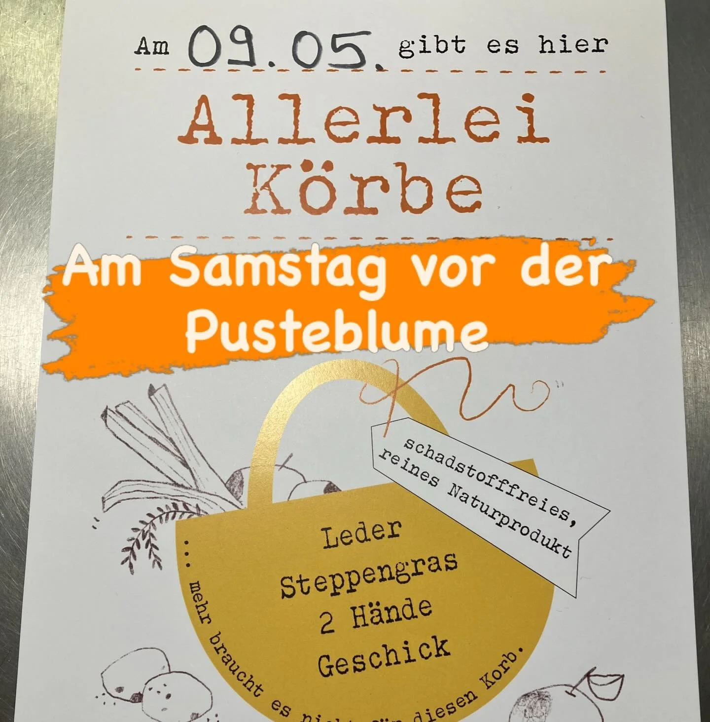 Am Samstag gibt es vor der Pusteblume handgefertigte K&ouml;rbe, Direktimport  aus Ghana , zu entdecken. Komm vorbei und finde Deinen Lieblingskorb! #allerleik&ouml;rbe