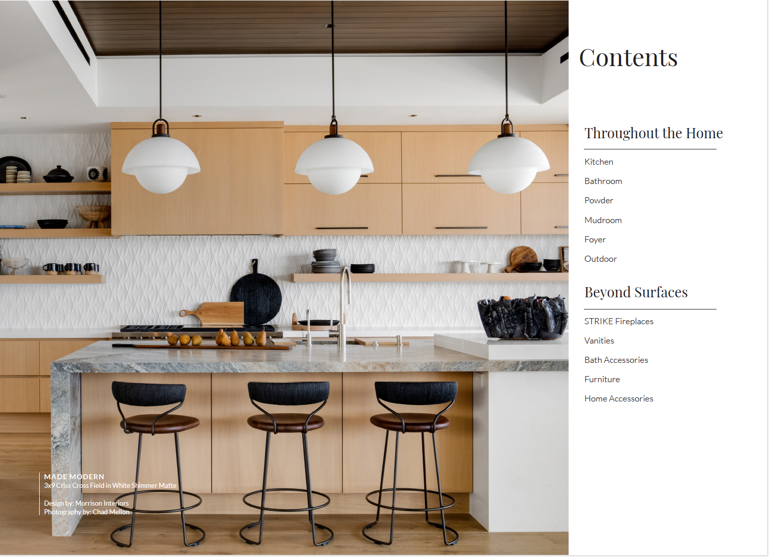 Ann Sacks product brochure created to support customer engagement, brand storytelling, and sales enablement.