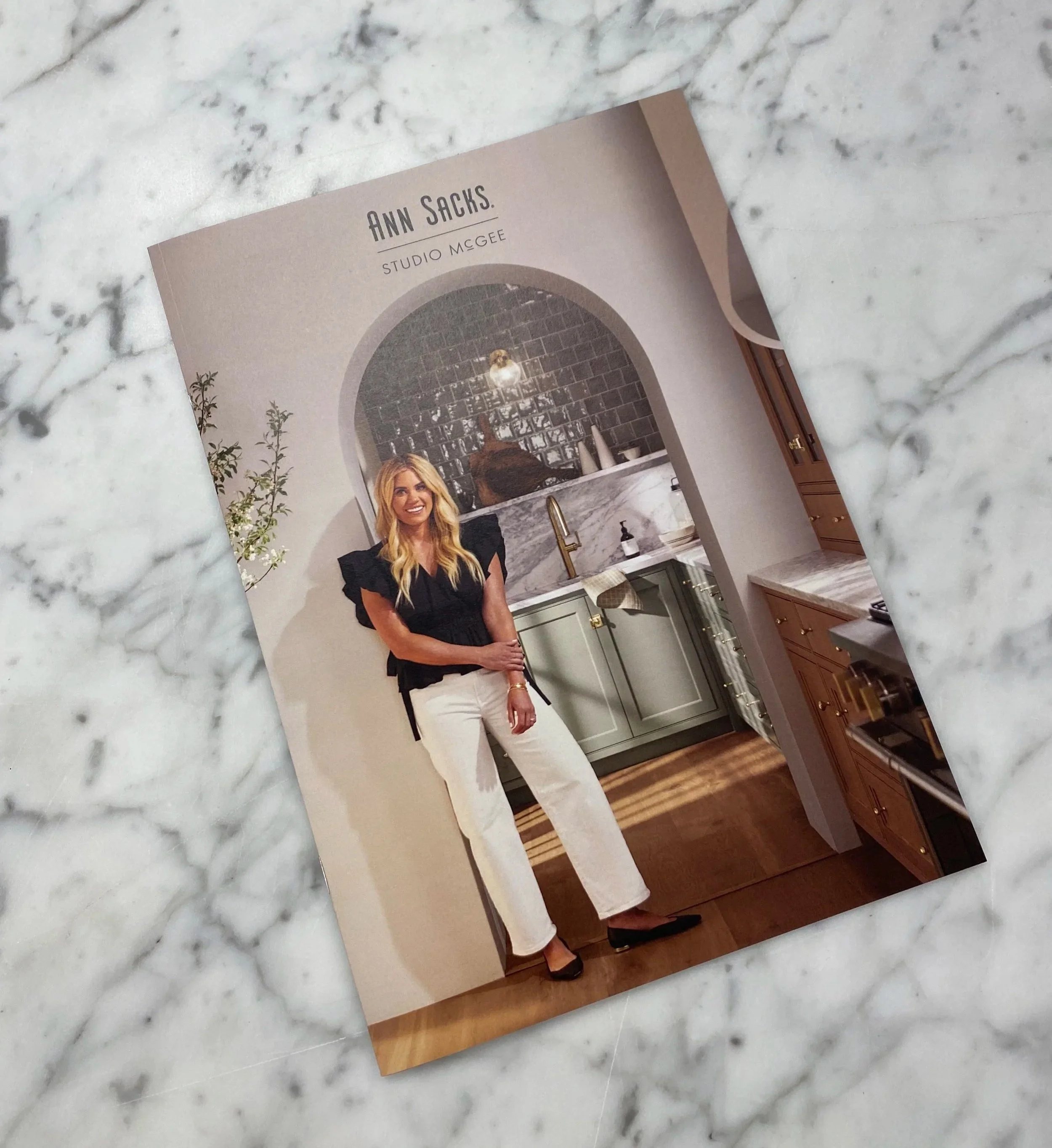 Product launch and marketing collateral developed for the Ann Sacks x Studio McGee partnership.
