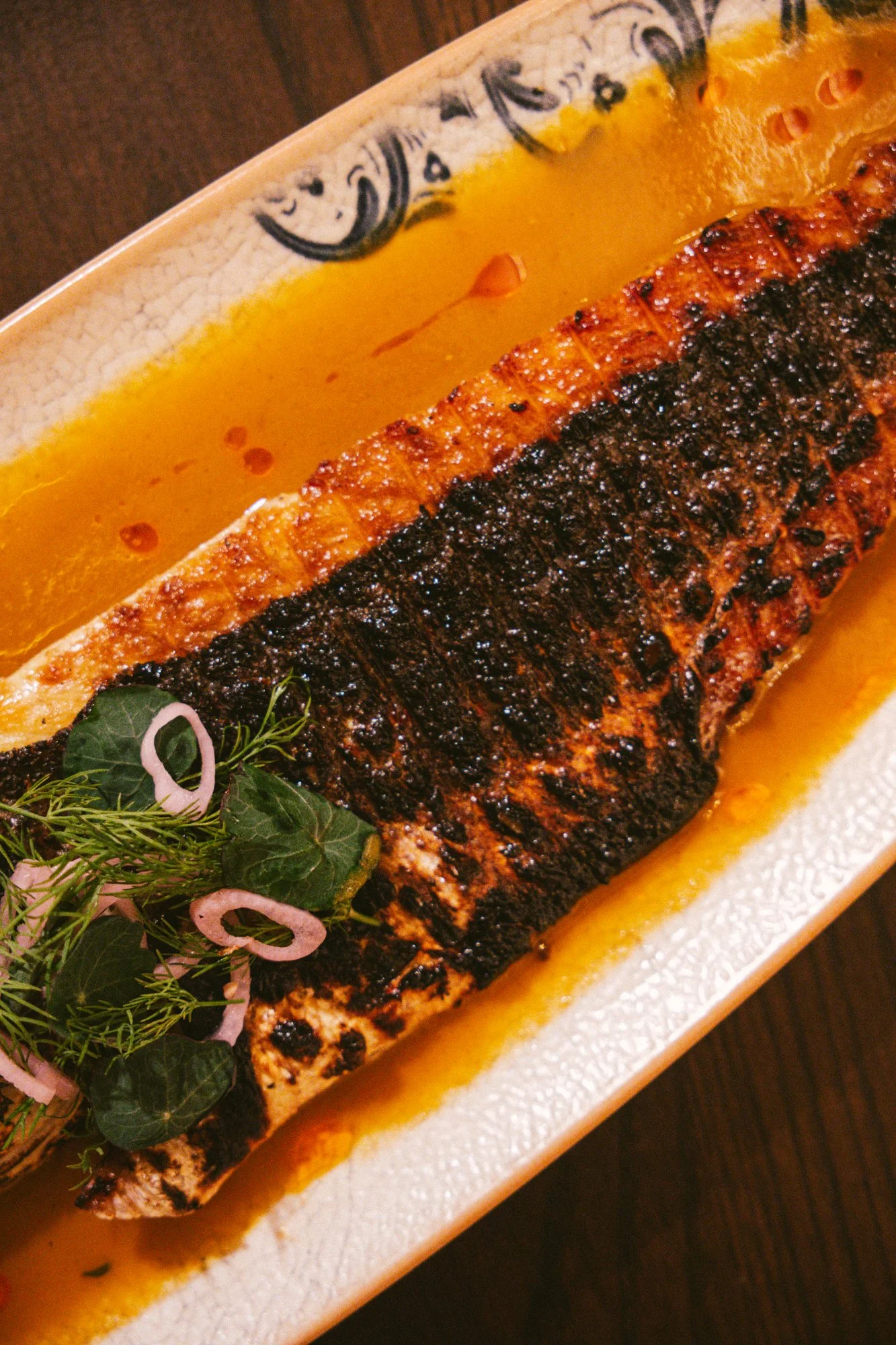 MENU ITEM - GRILLED FISH ON THE HALF SHELL