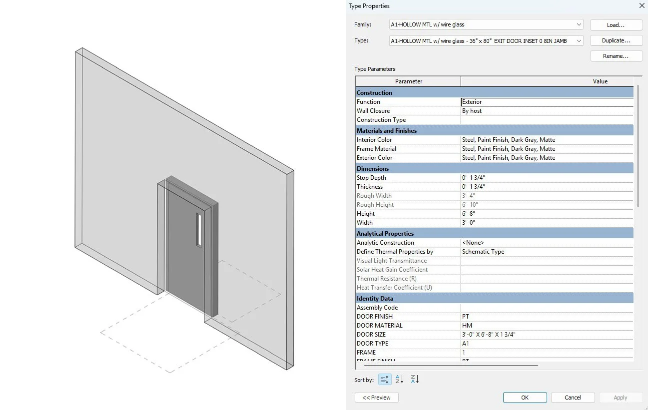Accessible Exit Door: Parameters