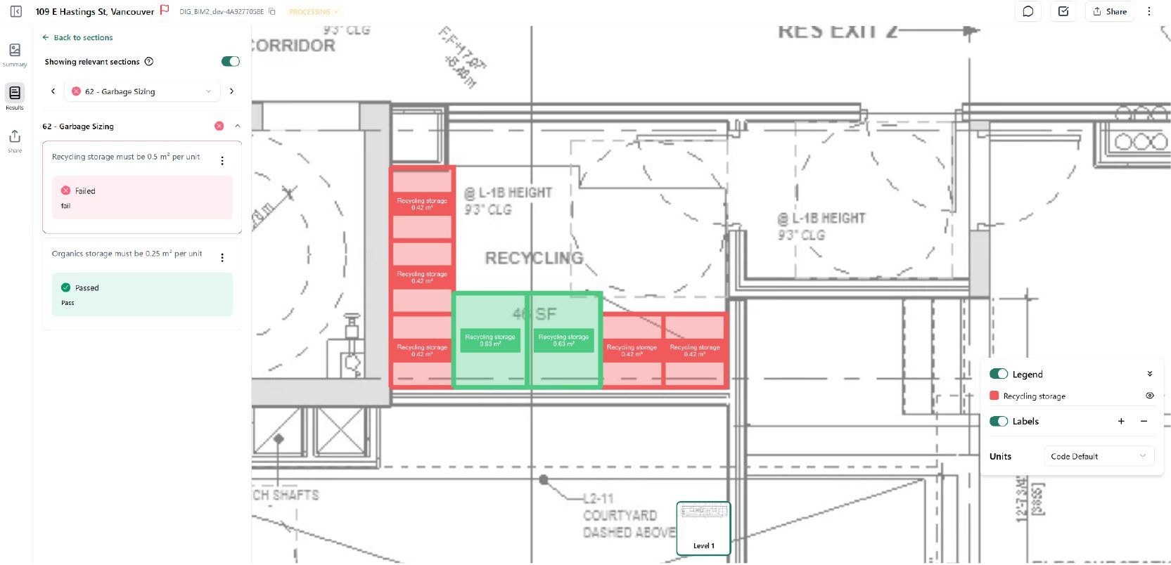 Recycling Storage Requirement Test