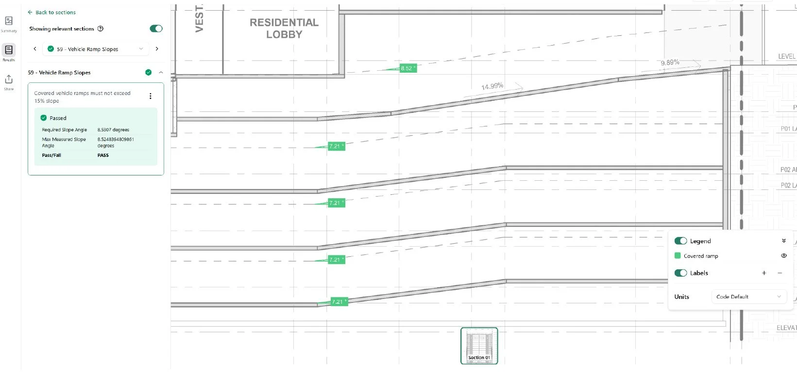 Parking Ramp Angle Test