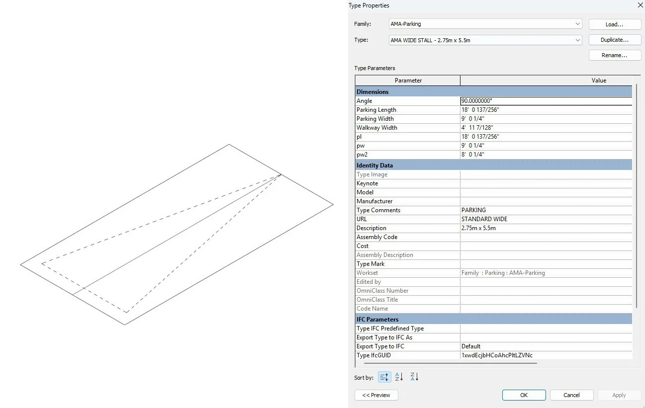 Parking Stall: Parameters