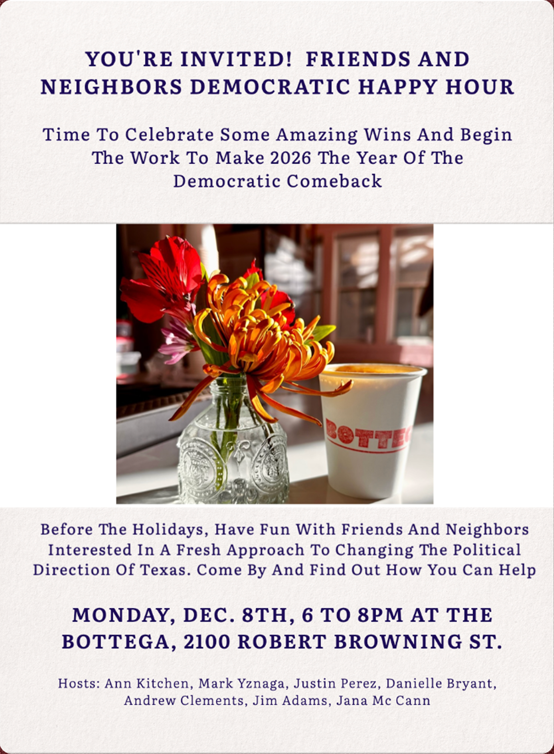 Friends and Neighbors Happy Hour