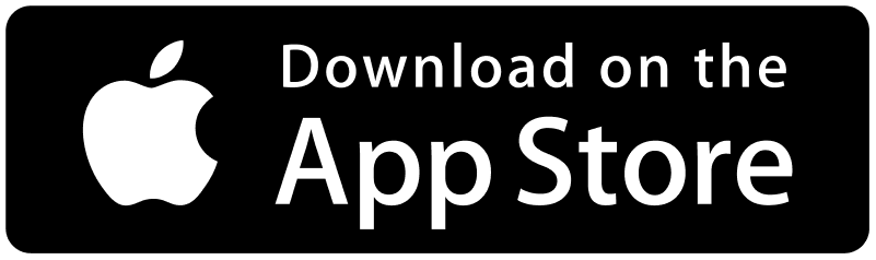 Apple logo with the text "Download on the App Store" in white on a black background.
