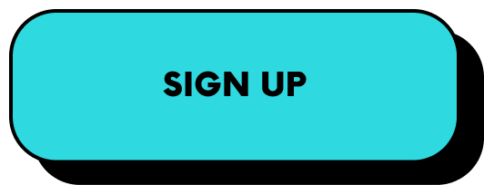 Sign-up button in turquoise with bold black text.