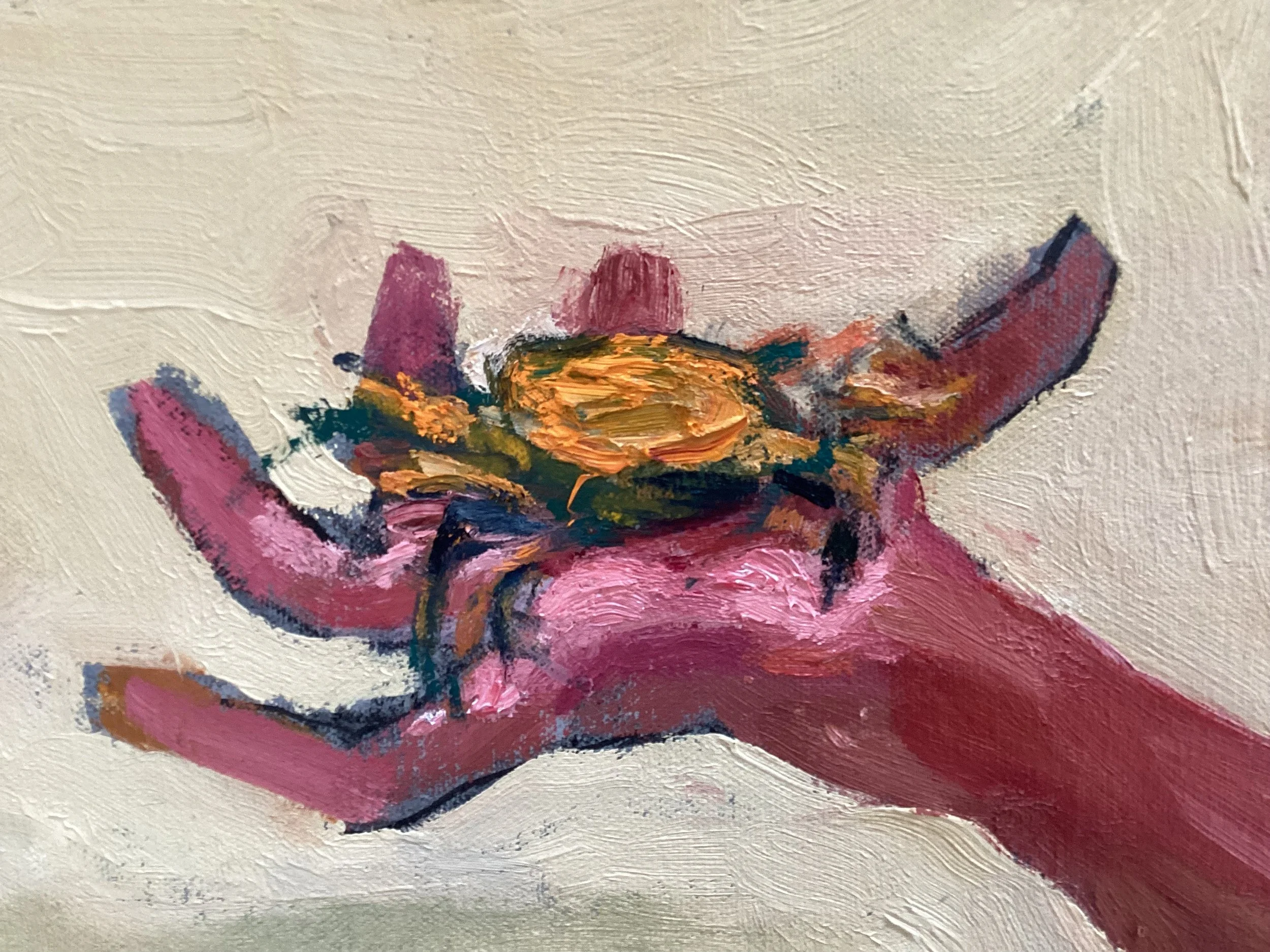 Pinch, 2025, oil on canvas, 20 x 22 cm