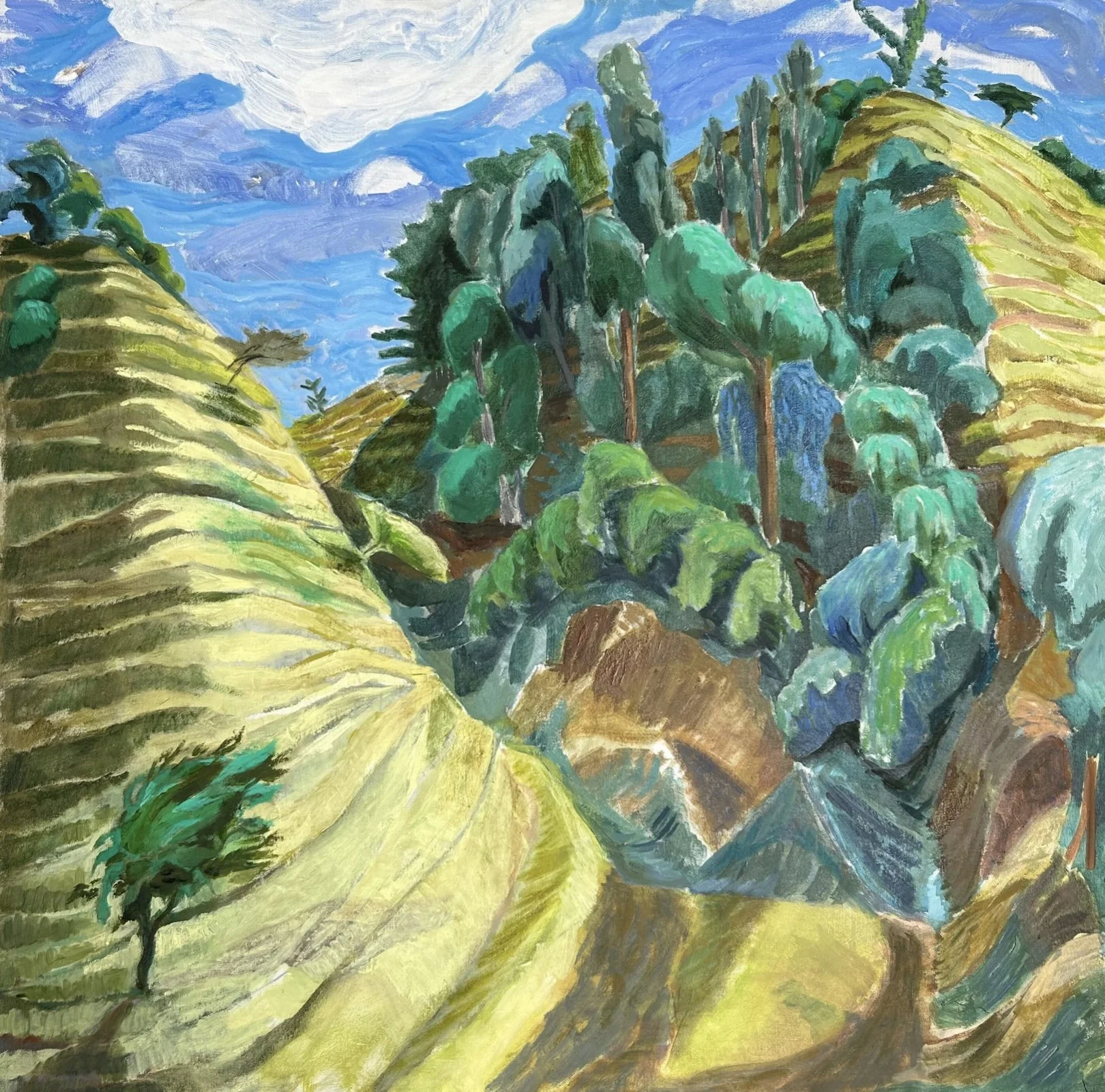 Charlie's Hill, 2023, oil on canvas, 60 x 60 cm