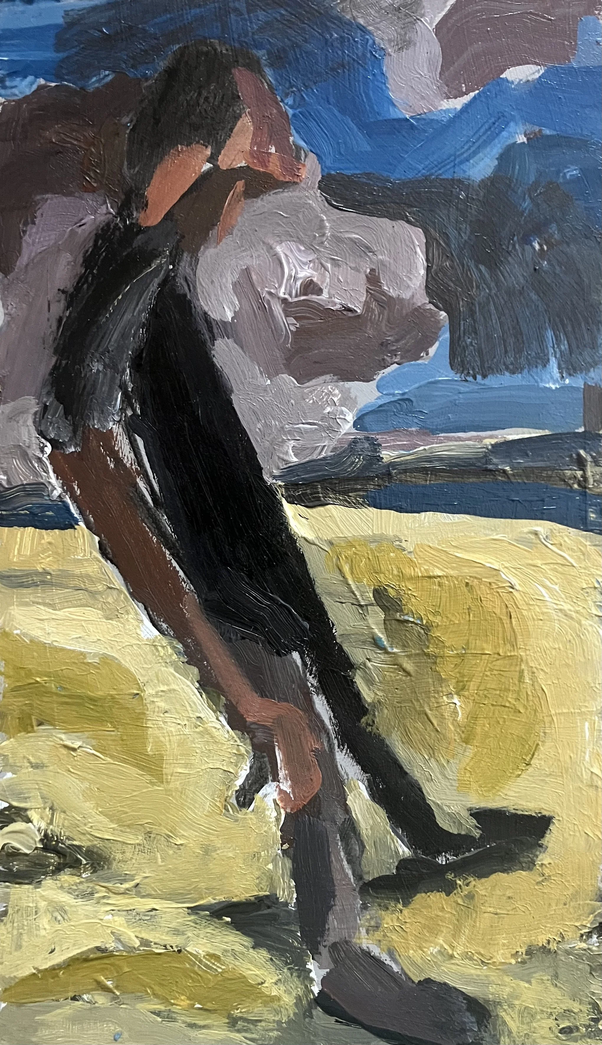 Upright Down, 2026, acrylic on board, 40 x 25 cm
