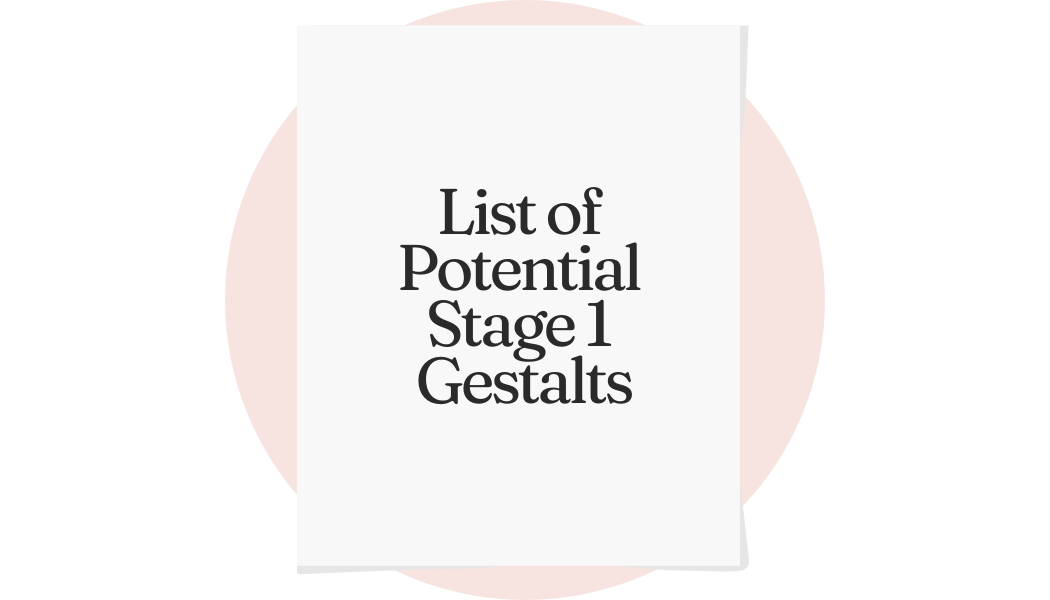 Potential Stage 1 Gestalts by HAEPI SLP