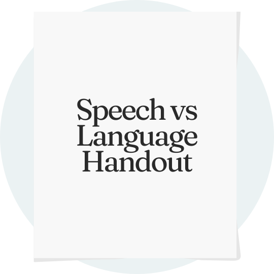 Speech Versus Language by HAEPI SLP