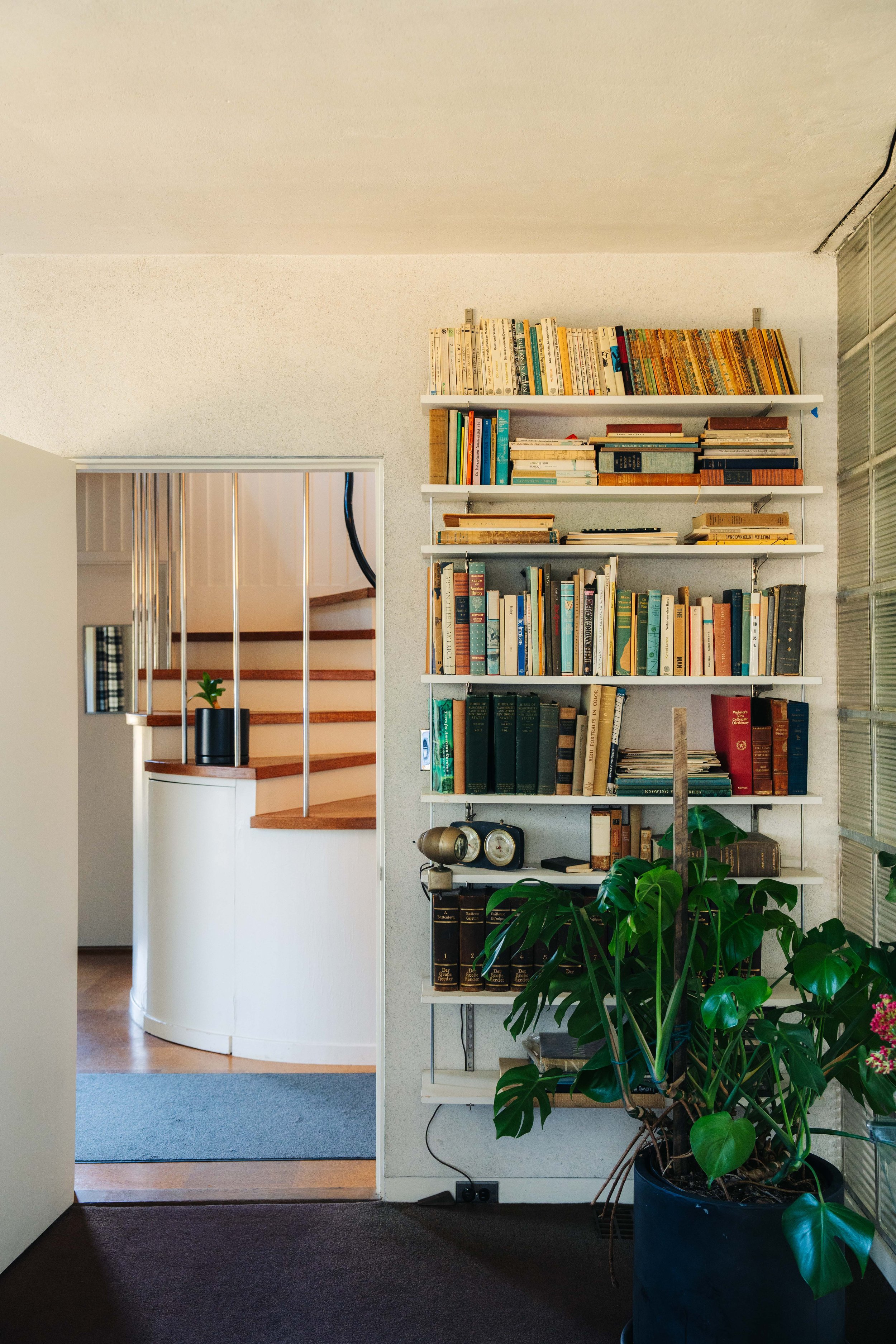 Gropius house, a New England house, designed by Walter Gropius, founder of the German design school known as the Bauhaus. Museum, cultural space/interior photography. Historic New England.