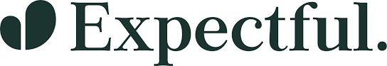 Logo for Expectful with stylized leaves and text