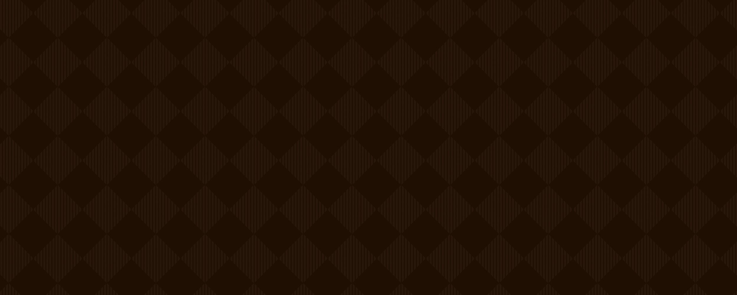 Dark brown background with a dotted diamond pattern.