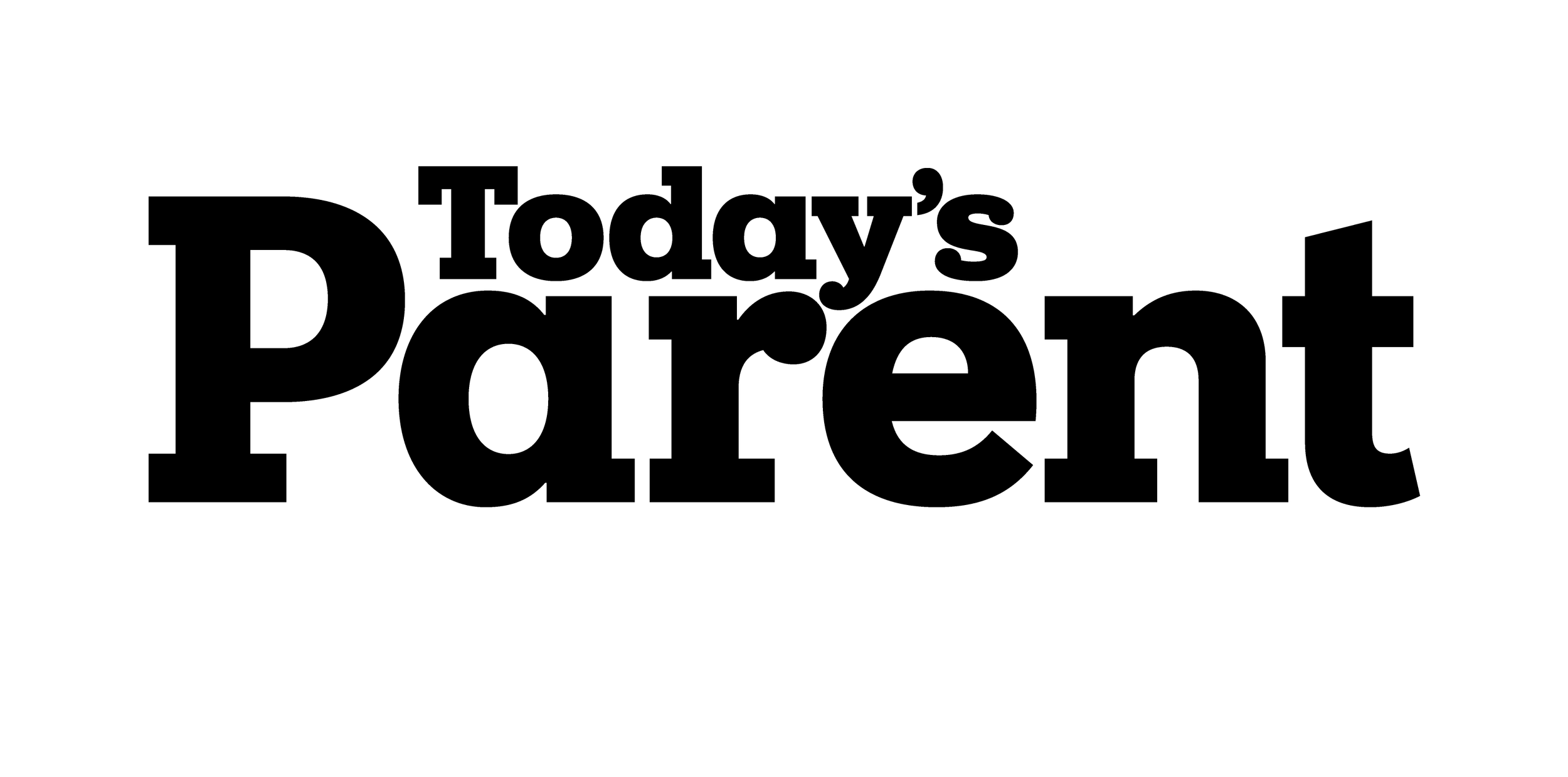 Text in bold black letters reading "Today's Parent" on a white background.
