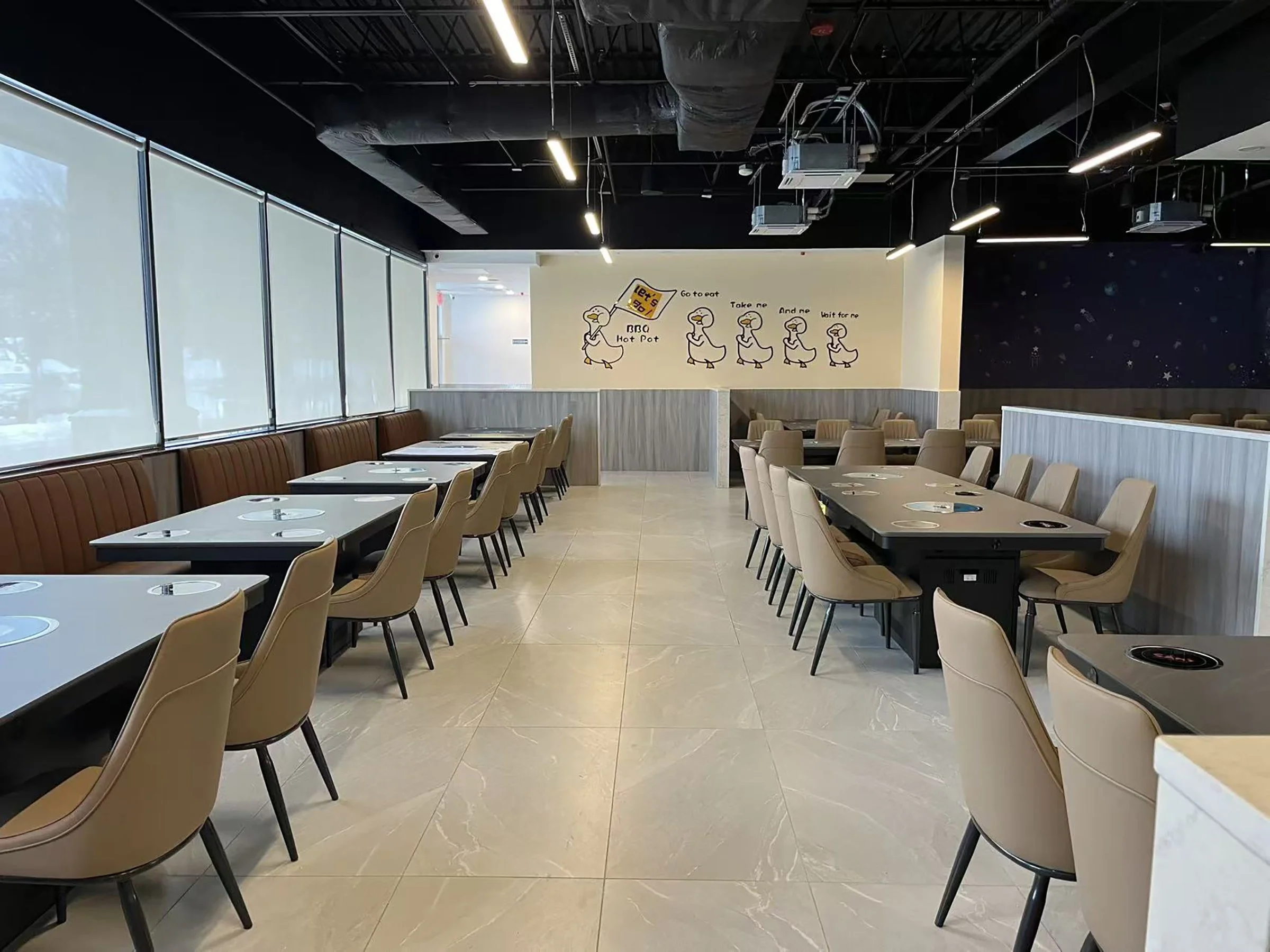 Traditional Shabu Shabu hot pot with spicy miso broth and fresh vegetables at 141 Centereach Square"