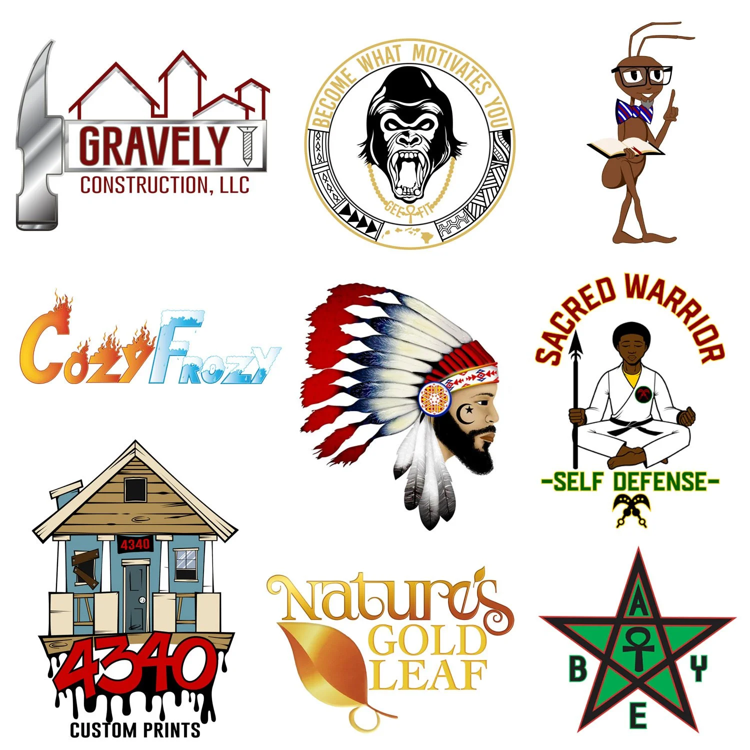 A compilation of Logo Designs I&rsquo;ve had the pleasure of creating for different clients. Today is the perfect day to go ahead and start that idea you've been planning... and it starts with a high quality logo. We offer high quality logos and cust