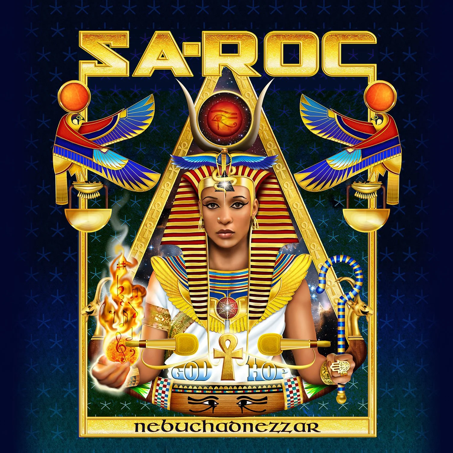 Custom Hip Hop T- Shirt for Sa Roc / God Hop