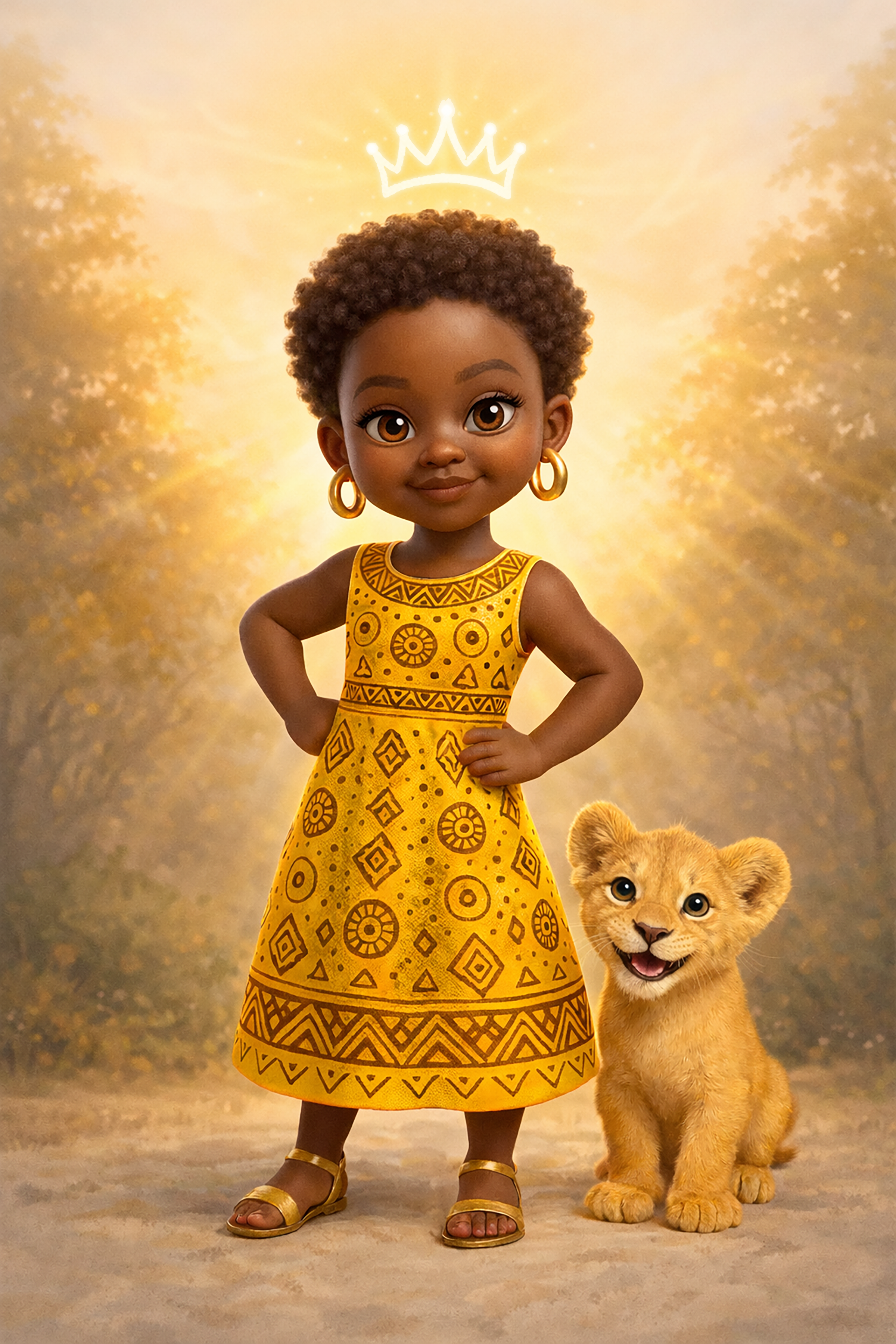 Princess Young with lion 12x8 copy.png
