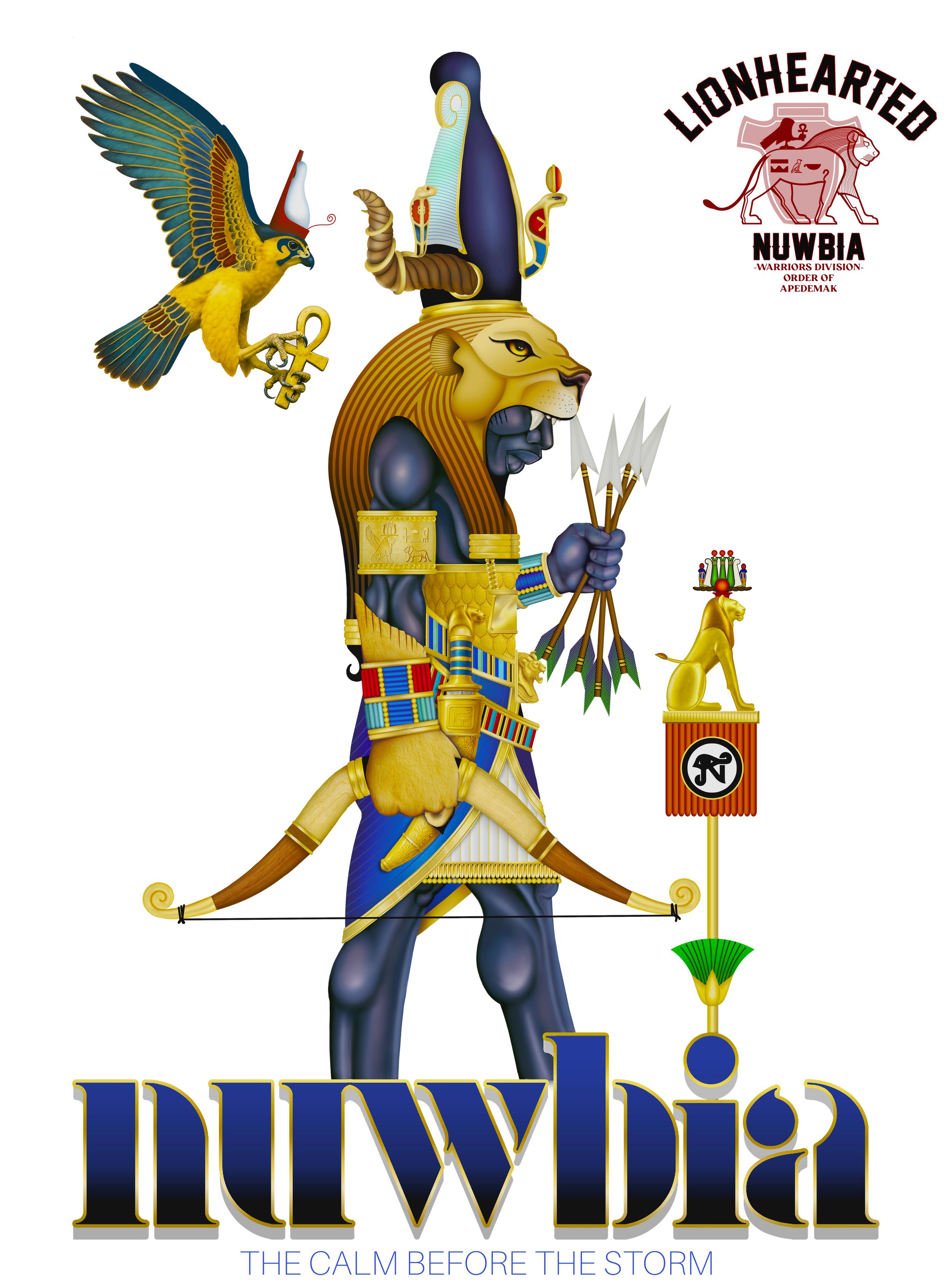 Custom Apedemak Warrior T-shirt Graphics for Nuwbia Apparel