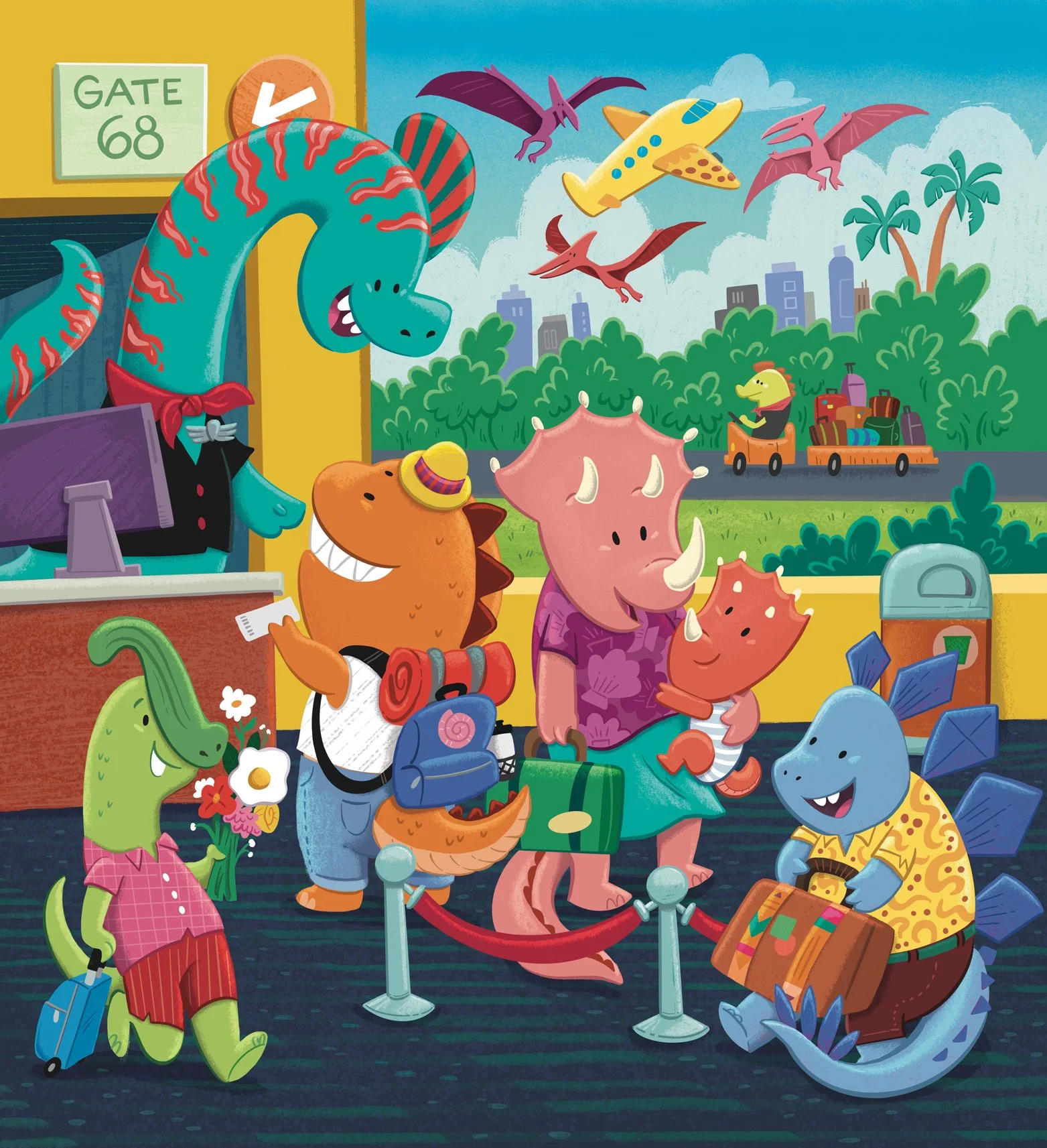 Dino Airport Hidden Pictures for Highlights