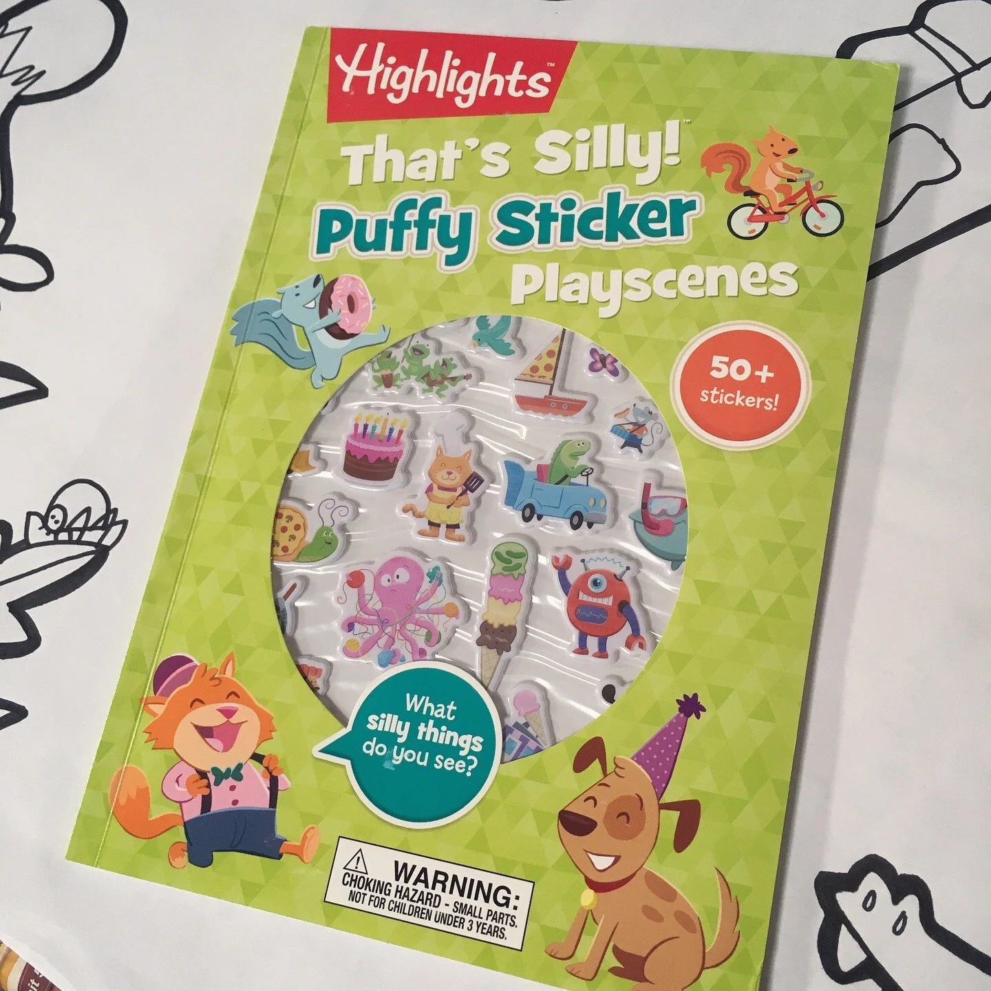 Highlights That's Silly Sticker book - illustrated by Katie McDee