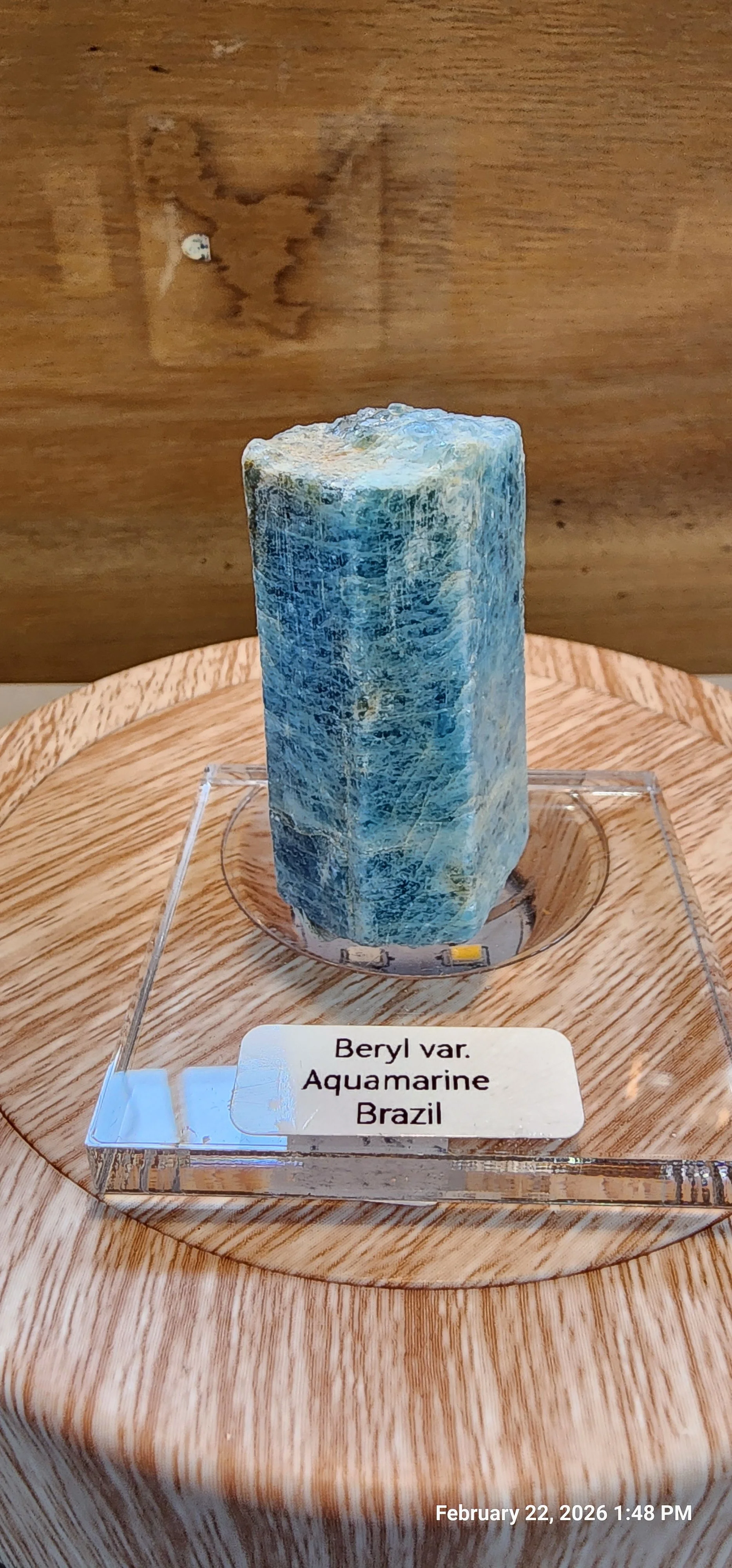 Beryl var. Aquamarine Crystal
