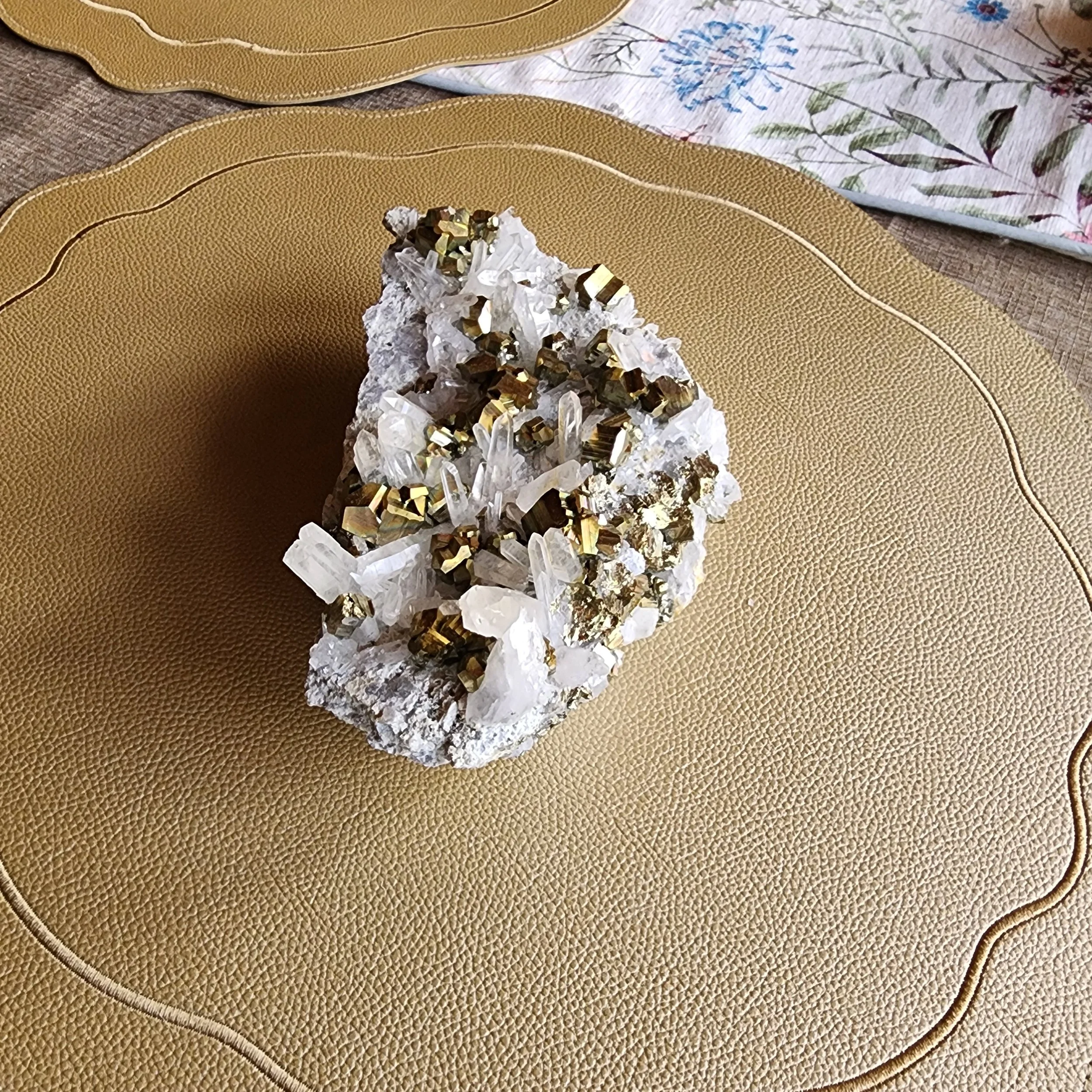 3lb Rainbow Pyrite and Quartz Specimen