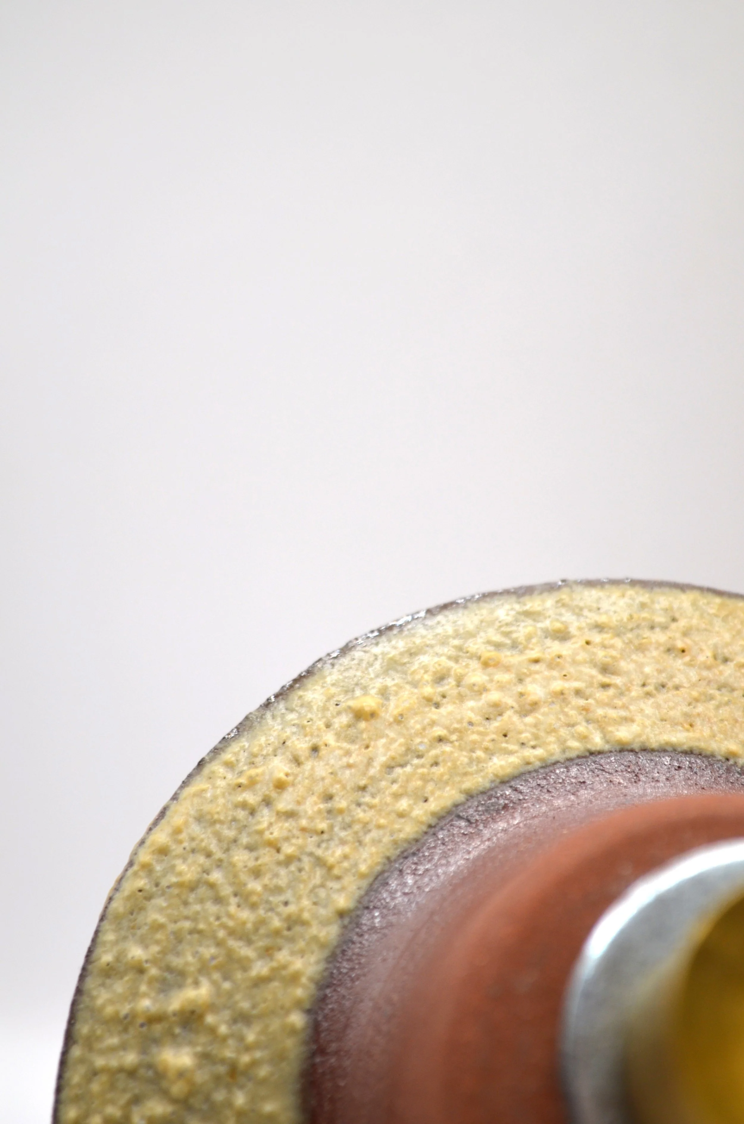 L'Ecueil RO#1 - Wall Sculpture - Red clay & Discarded Oyester shell ash glaze. 75% Circular Glaze