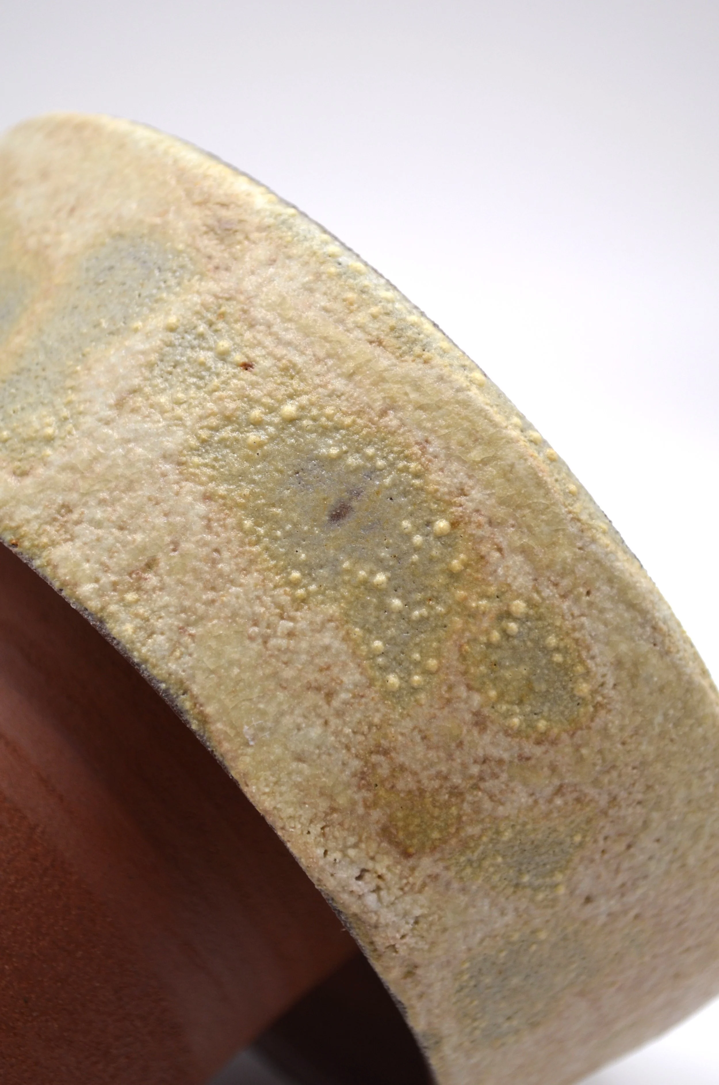 L’Abysse RO#1 - Red clay & Discarded Oyester shell ash glaze. 75% Circular Glaze