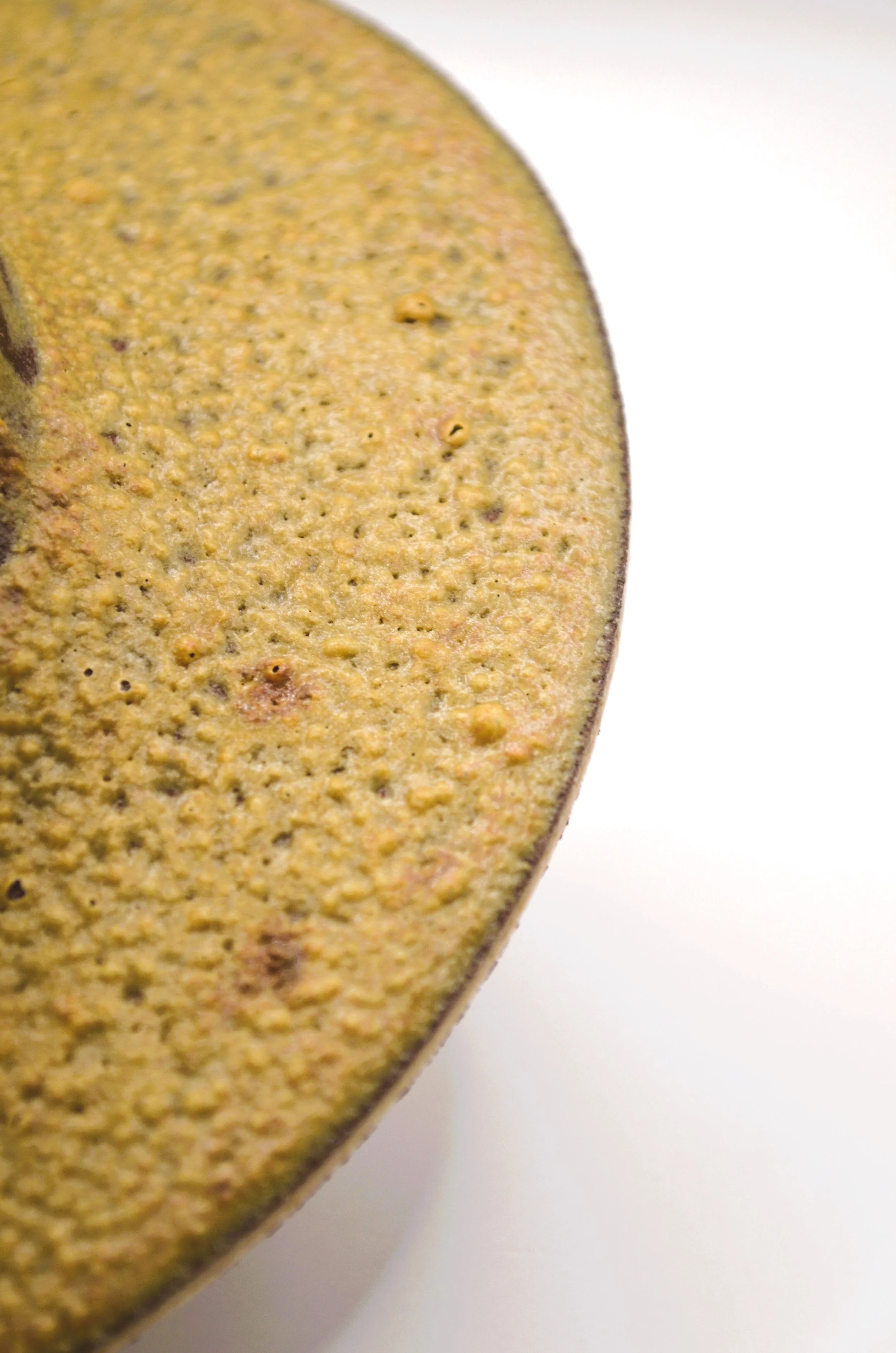 L’Écueil RM#1 - Red Stoneware ikebana vase & discarded Mussel Shells Ash Glaze. 75% Circular Glaze