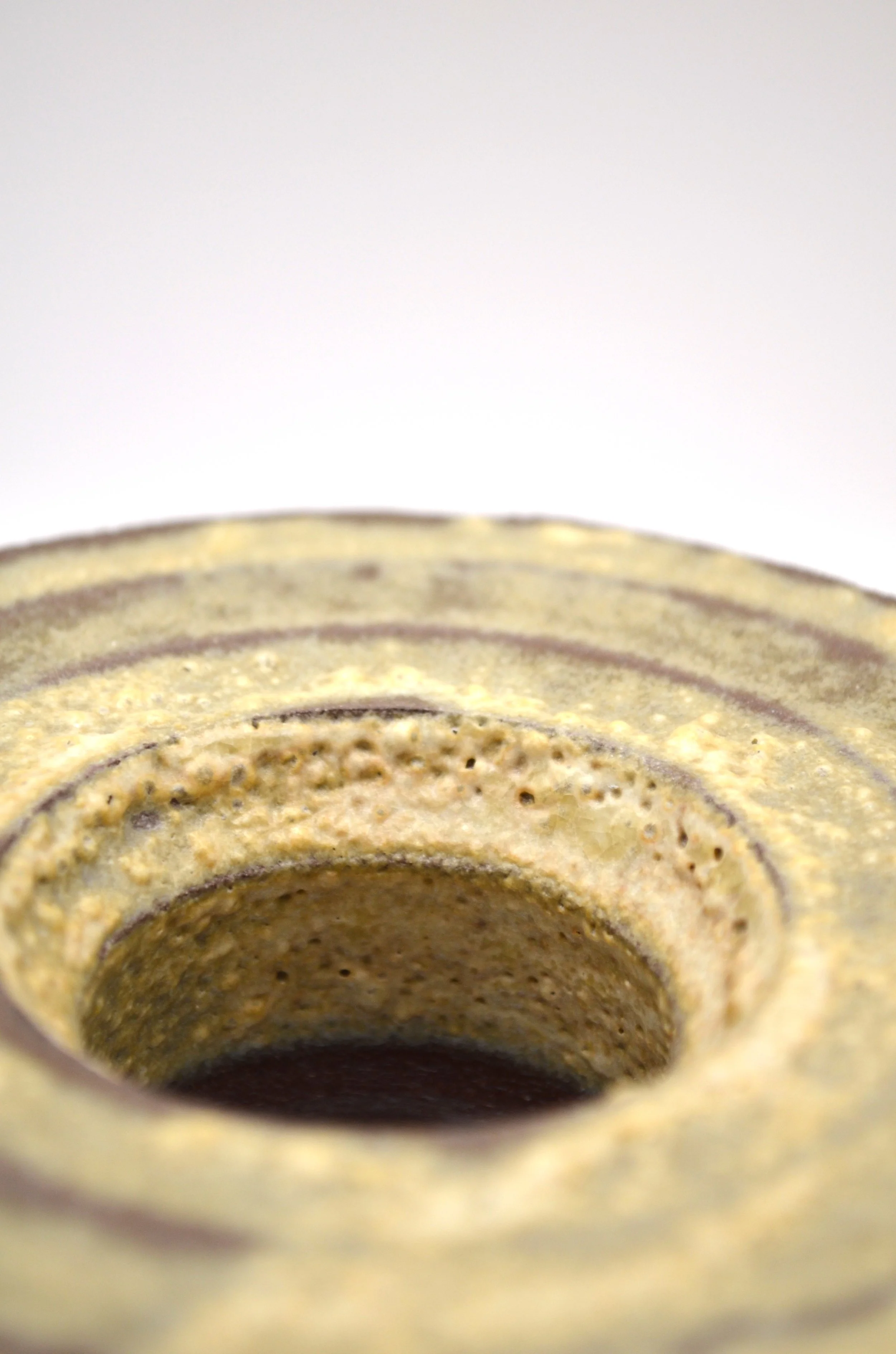 L'Ecueil RO#1 - Wall Sculpture - Red clay & Discarded Oyester shell ash glaze. 75% Circular Glaze