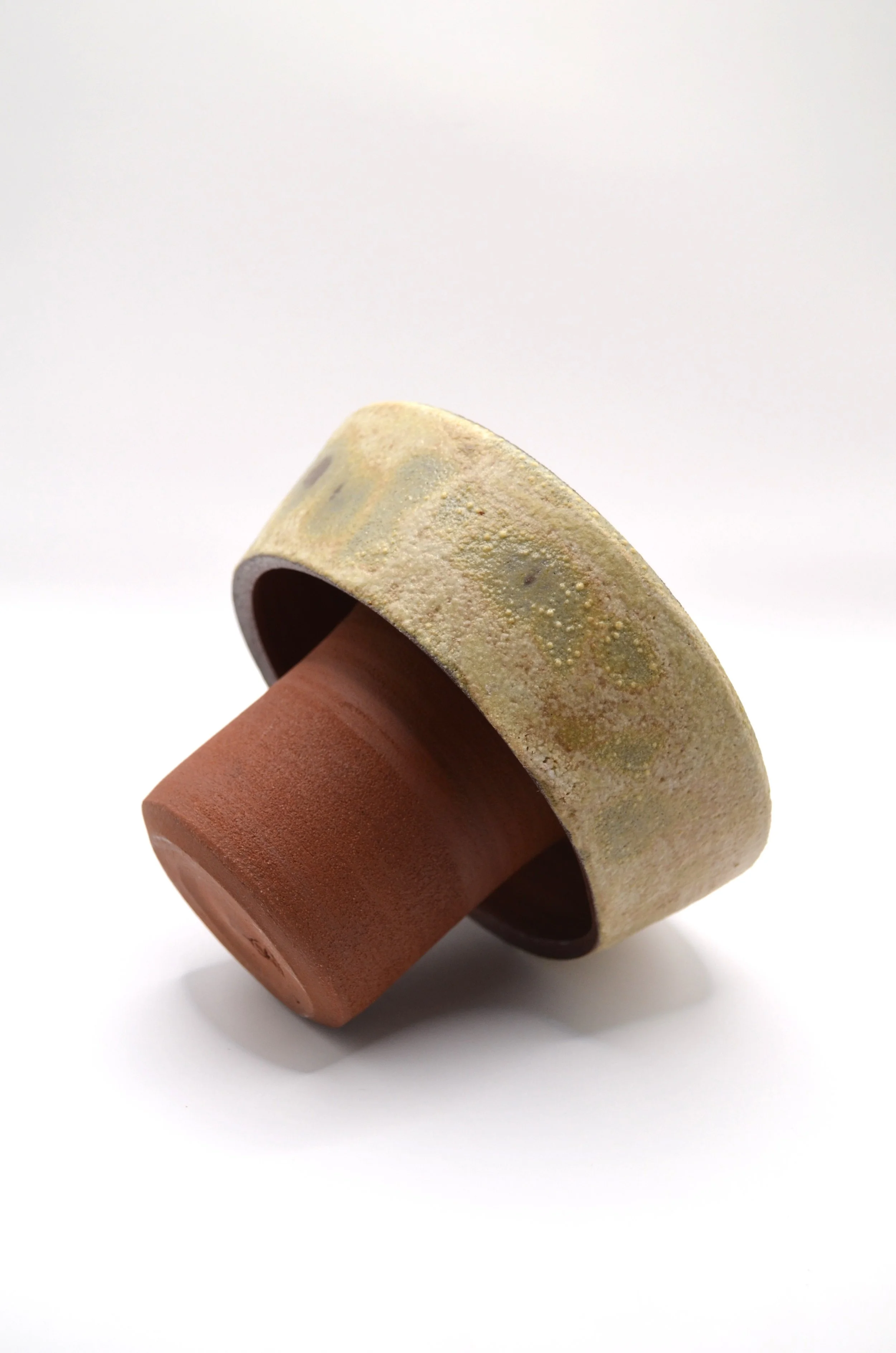 L’Abysse RO#1 - Red clay & Discarded Oyester shell ash glaze. 75% Circular Glaze