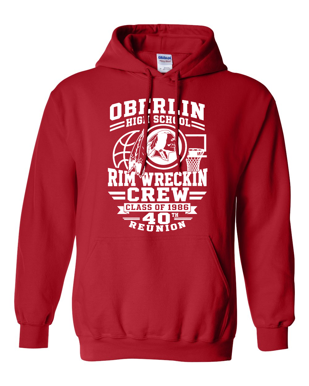 Red "Rim Wreckin Crew" Hoodie