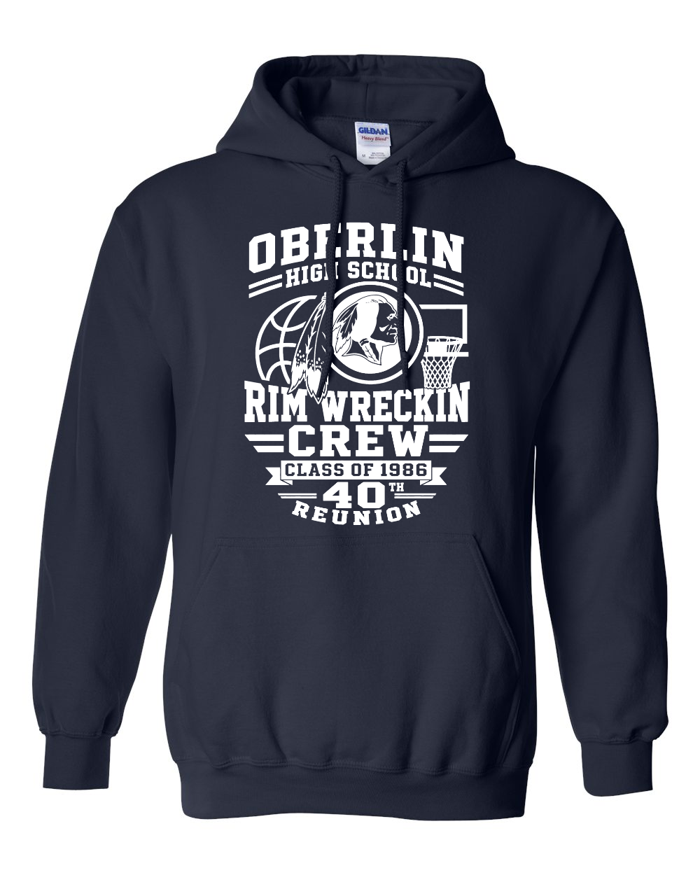 Navy "Rim Wreckin Crew" Hoodie