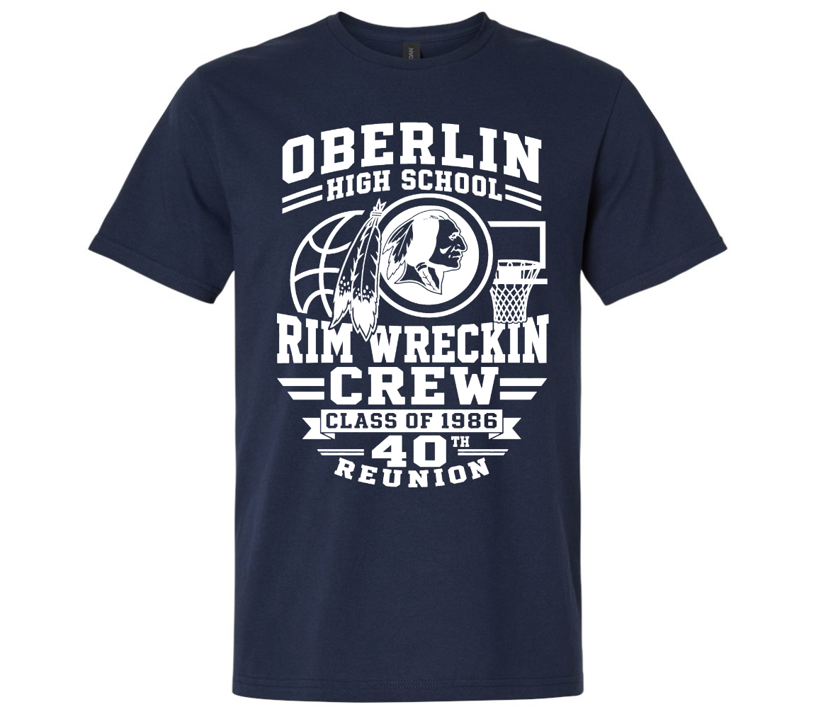 Navy "Rim Wreckin Crew" Tee